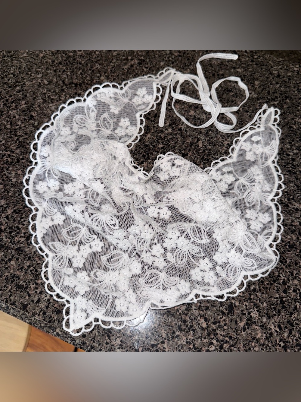 Accessorize White Floral Lace Collar Bib